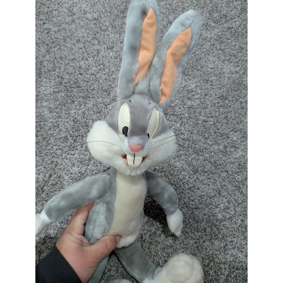 Vintage 1997 Play by Play Looney Tunes Bugs Bunny Plush Stuffed Animal Posable - Picture 2 of 3